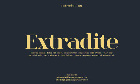 Luxury Elegant alphabet letters font. classic modern serif lettering minimal fashion Premium Vectorのイラスト素材