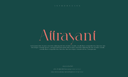 Luxury Elegant alphabet letters font. classic modern serif lettering minimal fashion Premium Vectorのイラスト素材