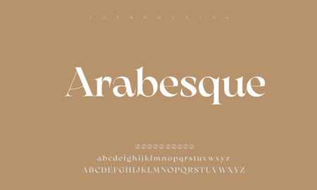 Elegant alphabet letter font. typography luxury classic serif fonts decorative vintage retro Premium Vectorのイラスト素材