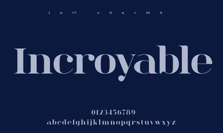 Vector of stylized modern font and alphabet, uppercase and lowercaseのイラスト素材