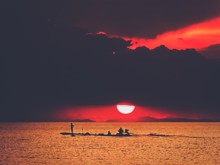 orange sunsetの写真素材