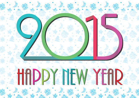 Happy new Year- colorful greeting cardのイラスト素材