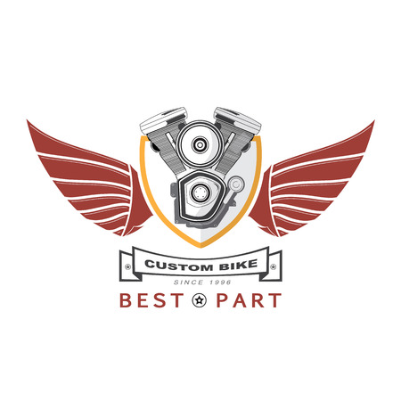 Motor sticker graphic and vectorのイラスト素材