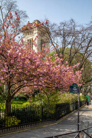 Paris, France - March 28, 2020: Spring in Paris.のeditorial素材
