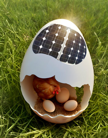 Embracing the Benefits of Renewable Energy. conceptual photo of solar energyの写真素材
