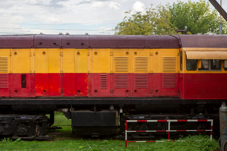 photography of old disused train in the sidingの写真素材