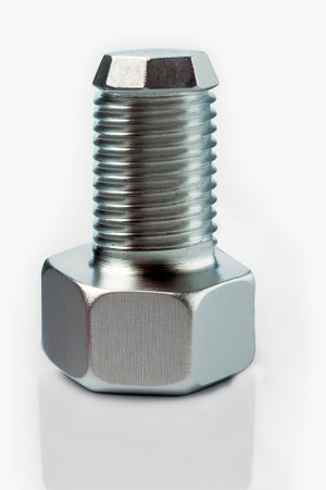 screw on white background seen from close-upの素材