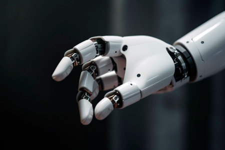 robot hand seen up close. generated by AIの素材
