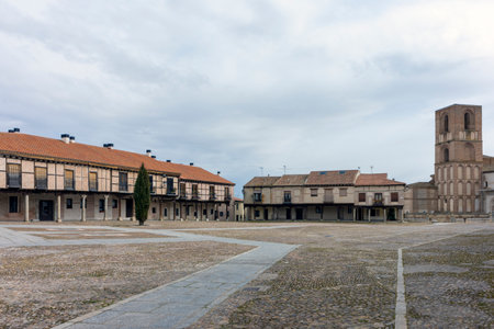 Plaza de la Villa, in the Spanish town of Arevaloの写真素材