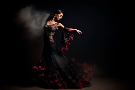 young flamenco dancer. generated by AIの素材