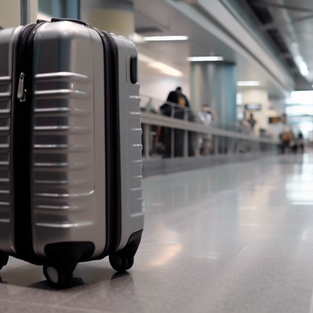 suitcase in terminal,の素材