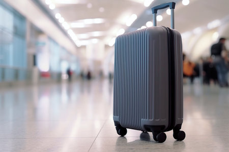 suitcase in terminal,の素材