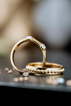 isolated wedding rings. marriage conceptsの素材