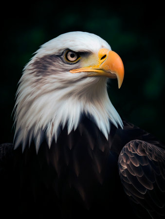 spectacular close-up of American eagleの素材