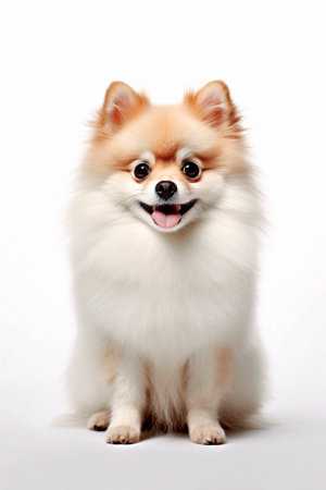 pomeranian puppy studio portraitの素材