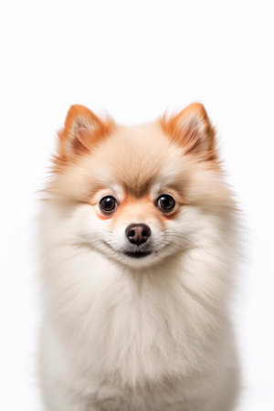 pomeranian puppy studio portraitの素材