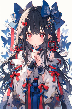 anime girl drawingの素材