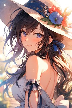 cute anime girlの素材