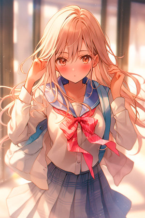 cute anime girlの素材