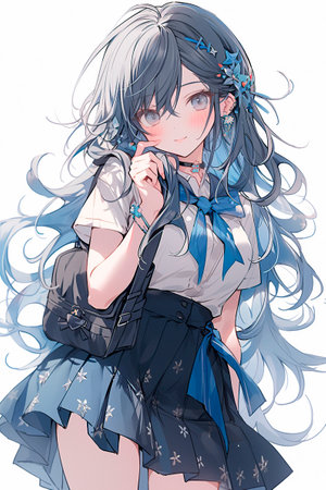 anime girl drawingの素材