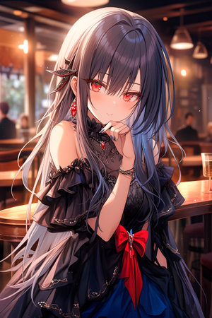 anime girl drawingの素材