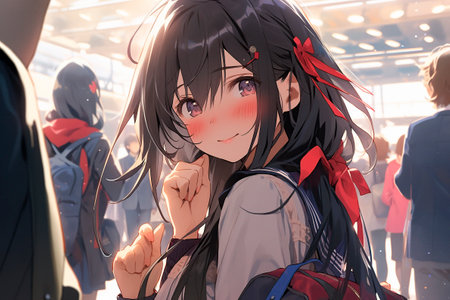 cute anime girlの素材