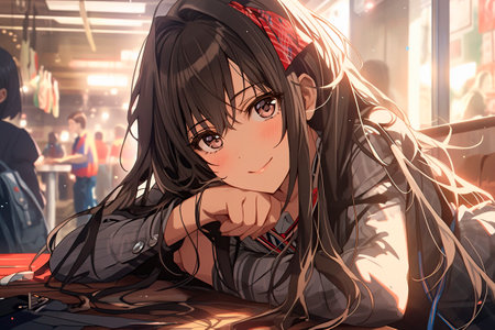 cute anime girlの素材