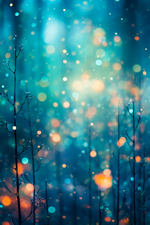 bokeh background in the forestの素材