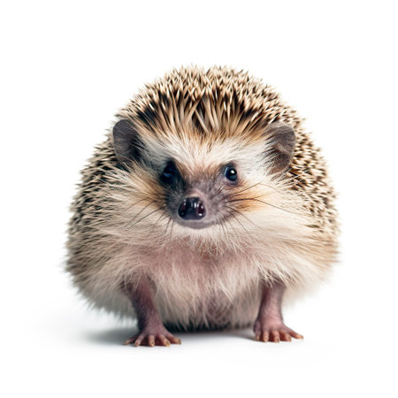Hedgehog isolated on the White Backgroundの素材