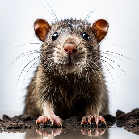 sewer rat close-up viewの素材