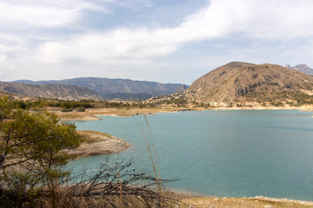 views of the Amadorio reservoir in Villajoyosa (Alicante, Spain)の写真素材