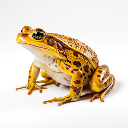frog isolated on white backgroundの素材
