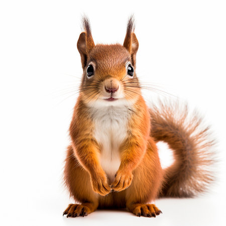 squirrel on white backgroundの素材