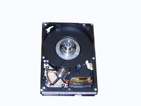 Laptop hard driveの写真素材