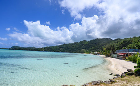 Beautiful view of tahiti beachのeditorial素材