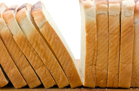 Sliced  Bread on whiteの写真素材