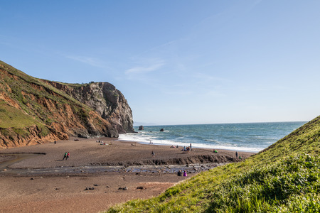 The Tennesse Valey Beach view from the trail. north of the Golden Gate in the Marin County, CAのeditorial素材