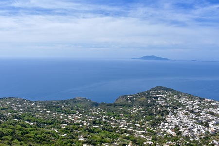 view of Anacapri from the top of the islandの写真素材