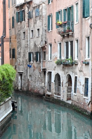 Romantic canal in Veniceの写真素材