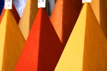 Trader of spices in Moroccoの写真素材