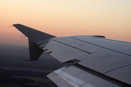 Takeoff in the early hoursの写真素材