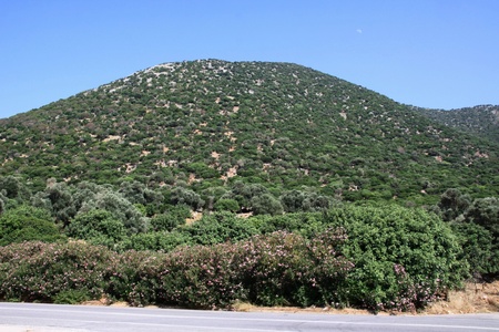 Typical landscape of the north coast of Creteの写真素材