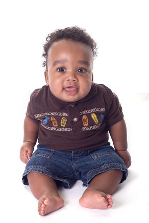 Beautiful baby boyの写真素材