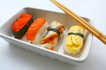 Sushi & Chopsticksの写真素材