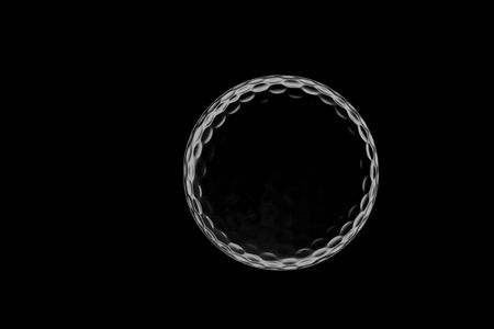Outline of a golf ball, using rim lightの写真素材