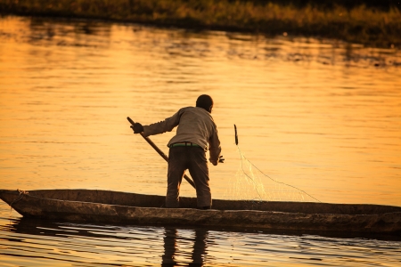 Man fishingの写真素材