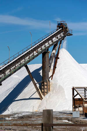 Sea salt production and storageの写真素材