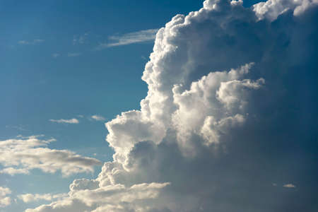 A natural blue sky with many clouds
