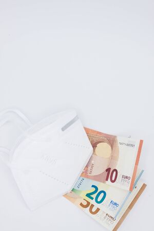 Ffp2 mask. Market value in pandemic time. Health and business.の写真素材