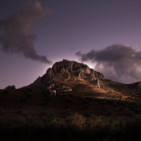 Mountain landscape in the evening. Crimea, Ukraine, Europe.の写真素材
